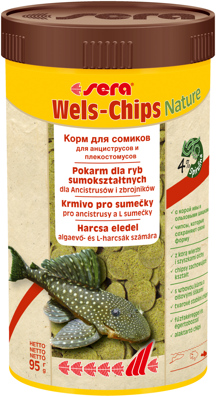 Sera - Sera Wels-Chips Nature [100ml] - pokarm dla ryb skrobiących