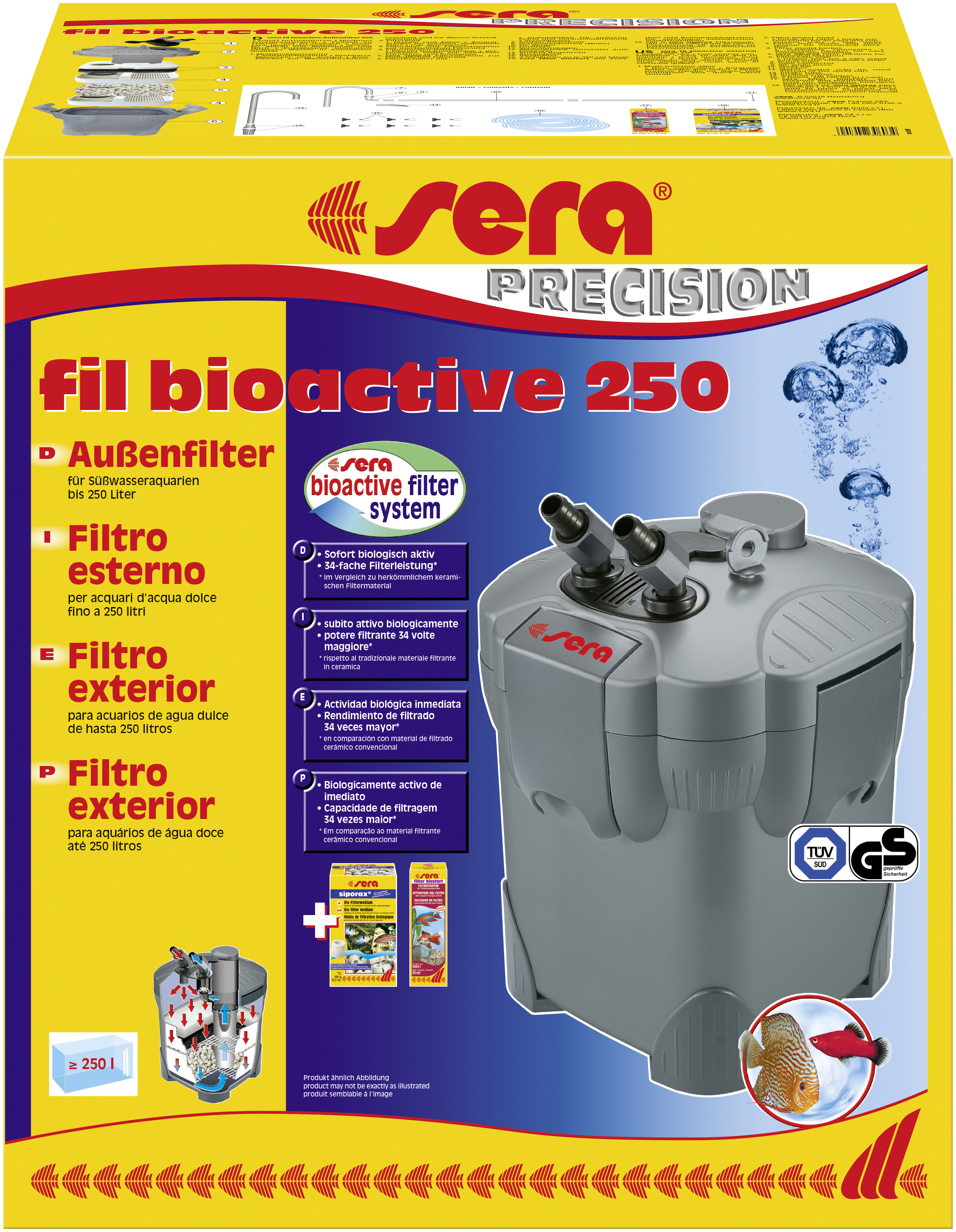 Filtre Externe Sera > Sera Fil Bioactive 400 + UV pour aquarium - 196.98€